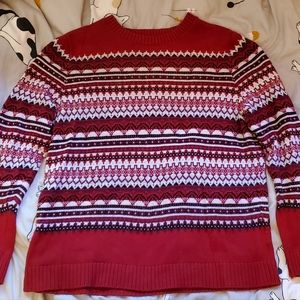 Geometric design fall/winter sweater